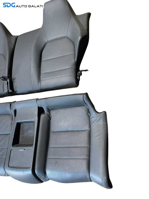 Bancheta Spate Sezut cu Spatar Piele Neagra Mercedes Clasa E Class W207 A207 C207 Coupe Cabrio E180 E200 E220 E250 E300 E320 2009 - 2016 [C9297]