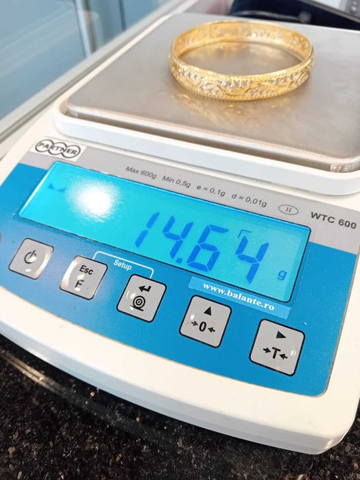 Bratara fixa aur 21k 14.64g 6.5cm diametru (Iulius Mall)(B-704.2) Doar cu ridicare personala din agentie