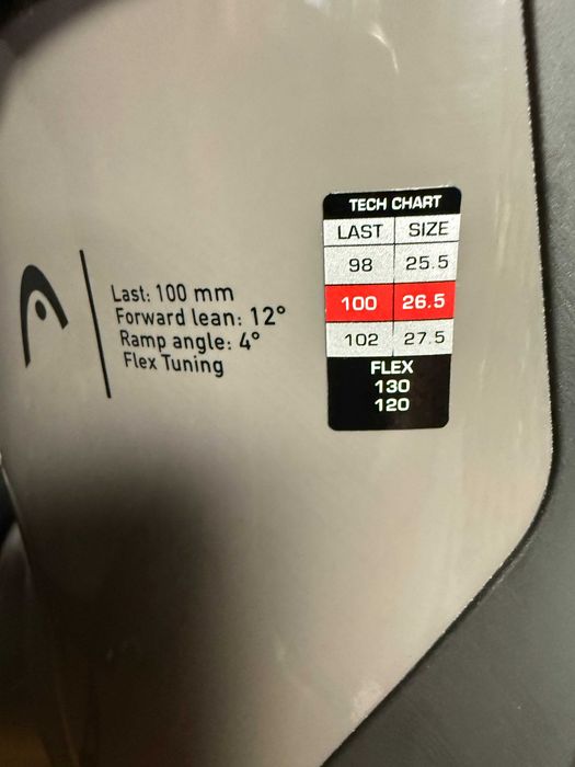 clapari test head kaliber 120 mv gw boa mondo 26.0/26.5 europa 40,5/41