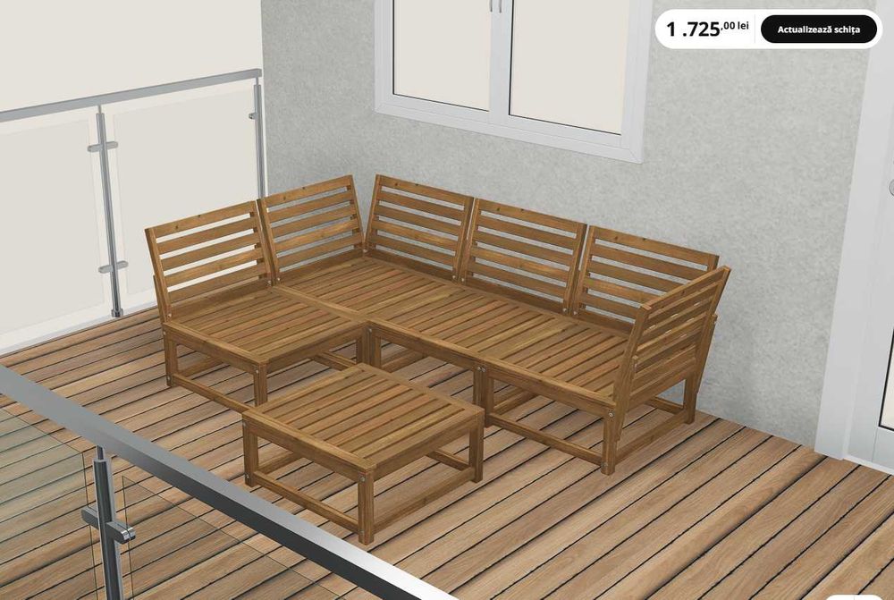 Set mobilier terasa IKEA Nammaro, canapea modulara + masuta