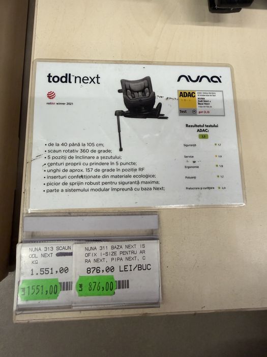 Scaun auto rotativ 360 NUNA