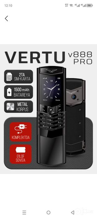 Vertu 888 pro, Novey N880, sotuvda mavjud,