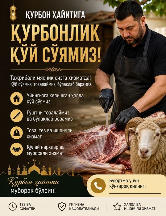 Tajribali qassob xizmati