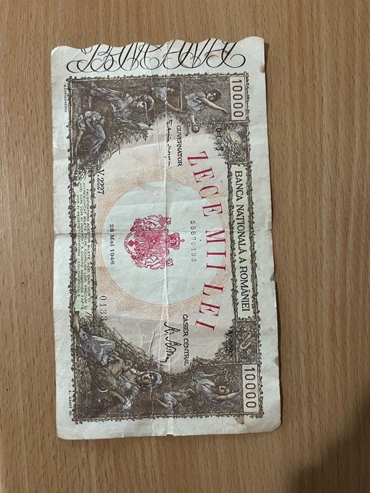 Vând bancnotă Zece Mii Lei 28 Mai 1946