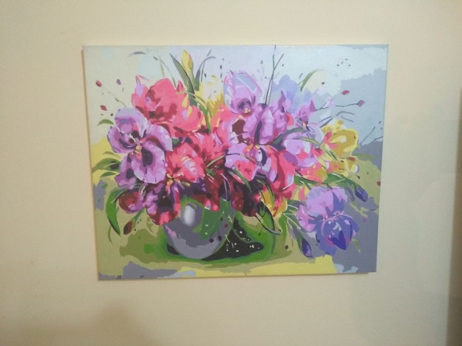 Картина "Цветы" акрил, холст
