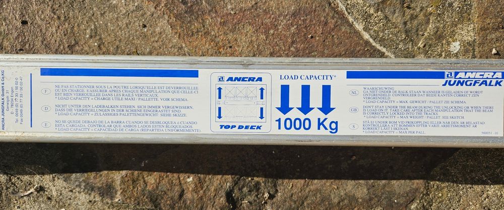 Ancra top deck, suport pentru marfă tir