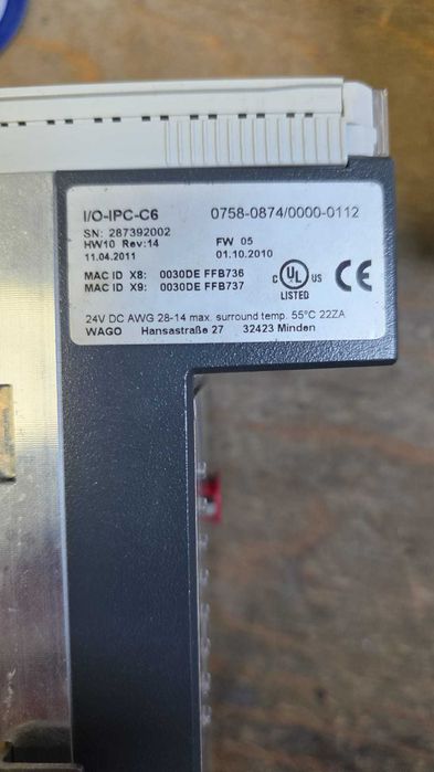 vand automat programabil WAGO I/O-IPC-C6