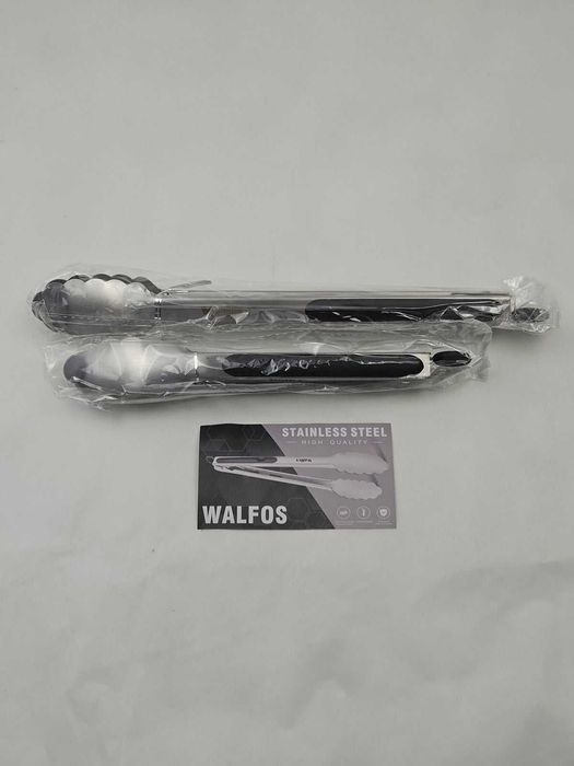 Set 2 clesti bucatarie din inox, 23 cm si 30,5 cm, cu blocare, maner silicon antiderapant