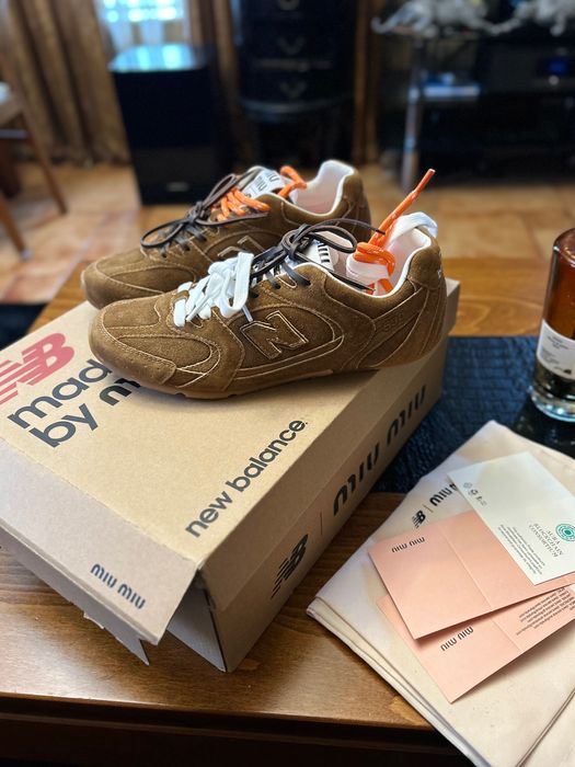 New Balance X Miu Miu 530 SL suede sneakers