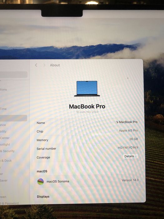 mac book m3 pro