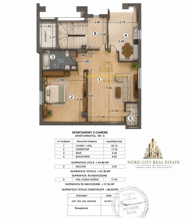 Apartament 2 camere | Domenii – 1 Mai