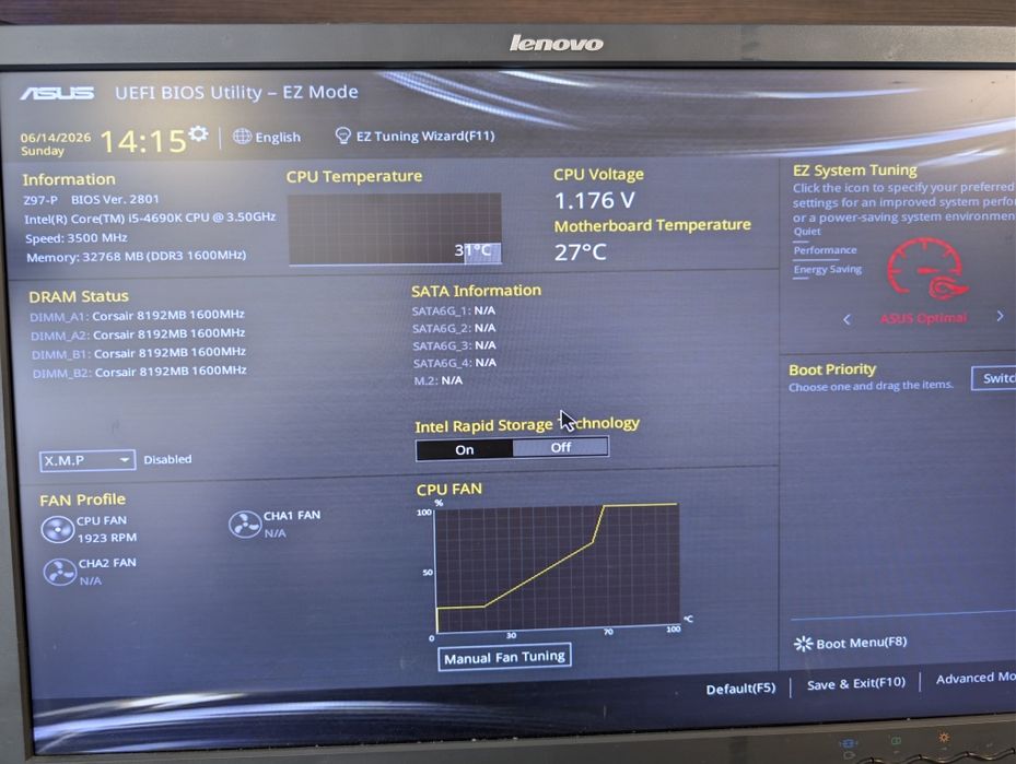 Комплект ASUS Z97-P + 15-4690K + 32GB ram+ охладител

Corsair DDR3 + Tower Cooler