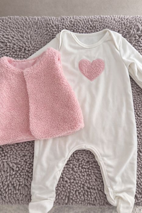 Детский слип с жилеткой теплый