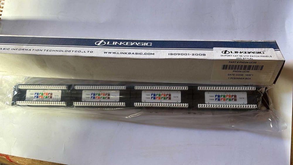 Продам патчпанель 24 порта cat 5 e UTP