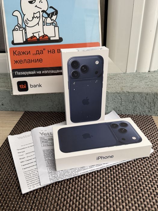 НОВ!36м Гар•!ЛИЗИНГ*88лв/м iPhone 17 Pro Deep BLUE айфон 17 про син