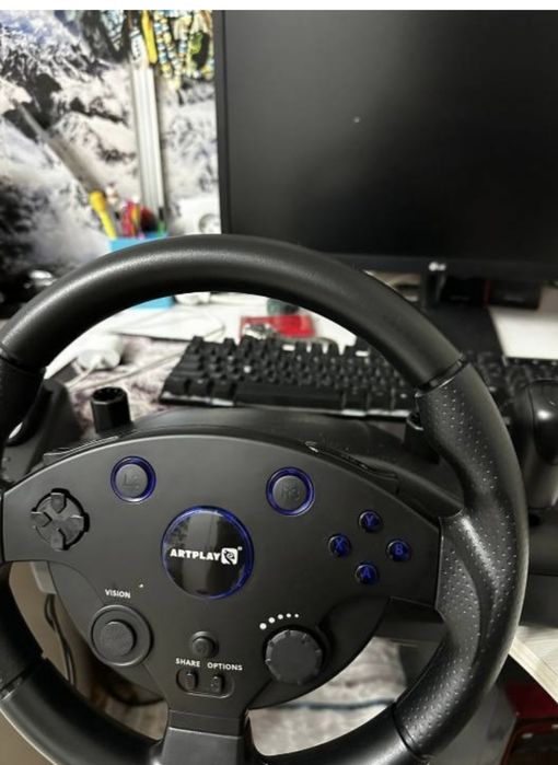 Руль игровой + педали + коробка передач