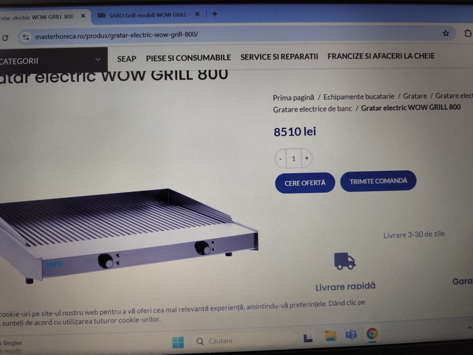 Grill  electric profesional burgeri , steak-uri   380 v