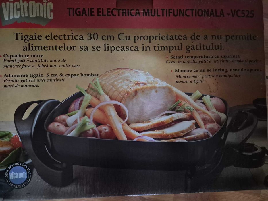 Tigaie electrică multifuncțională Victronic VC525 (≈30 cm)