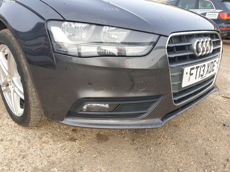 Bara Spoiler Fata Dezechipata FARA Grila Si Emblema cu Locas Senzori de Parcare cu Imperfectiune Audi A4 B8 B8.5 FL Facelift 2012 - 2015 Culoare LZ7L [K1392]