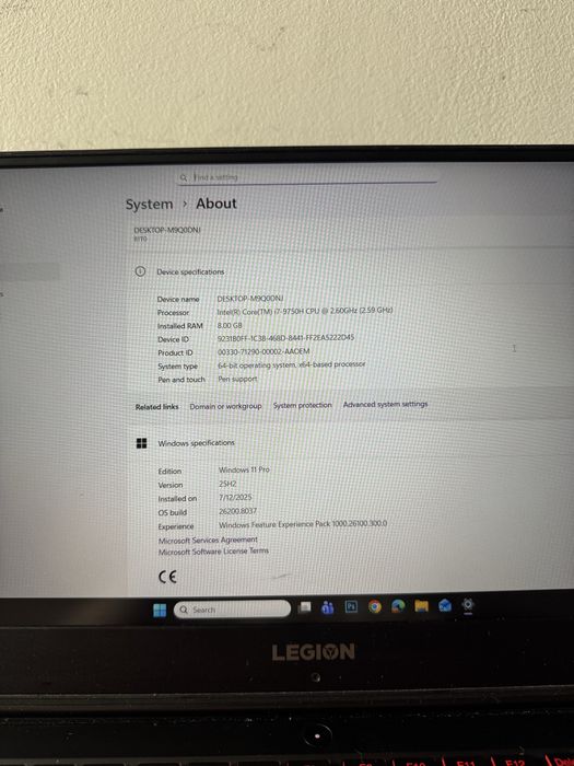 Laptop Lenovo Legion Y7000 2019