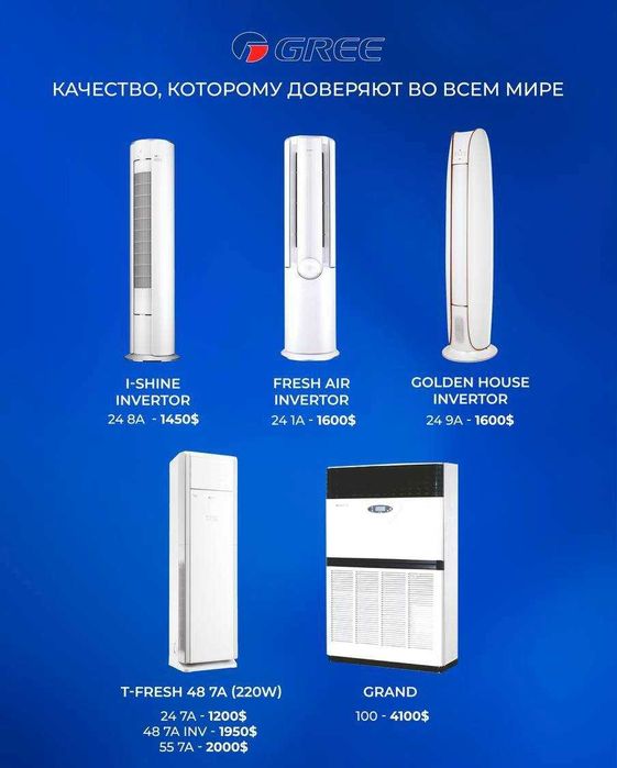 Кондиционер GREE BORA INVERTOR 12 Pereches/Korporativ(+12%NDS)