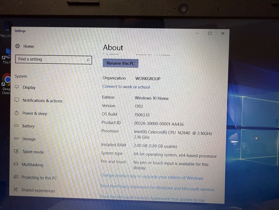 Vand Laptop HP