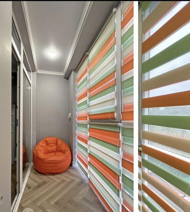 Ролл шторы, день ночь, рулонные шторы