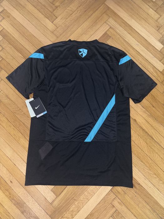 Tricou De Vară Antrenament Nike Dri-FIT M  Negru Steagul Turciei De Fotbal