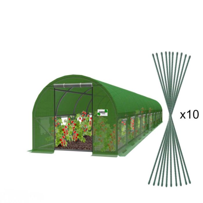 Голяма оранжерия с отлична вентилация и здрава конструкция