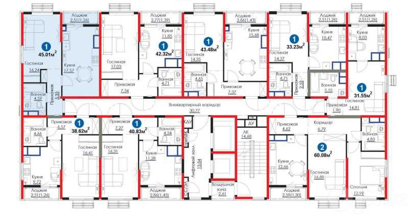 СТАРТ ПРОДАЖ! 2-комнатная 45 м2 у Метро| Первый Взнос-12 757 у.е.