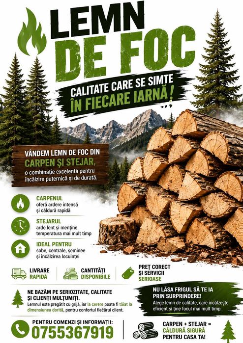 Lemne de foc esenta tare carpen cu stejar