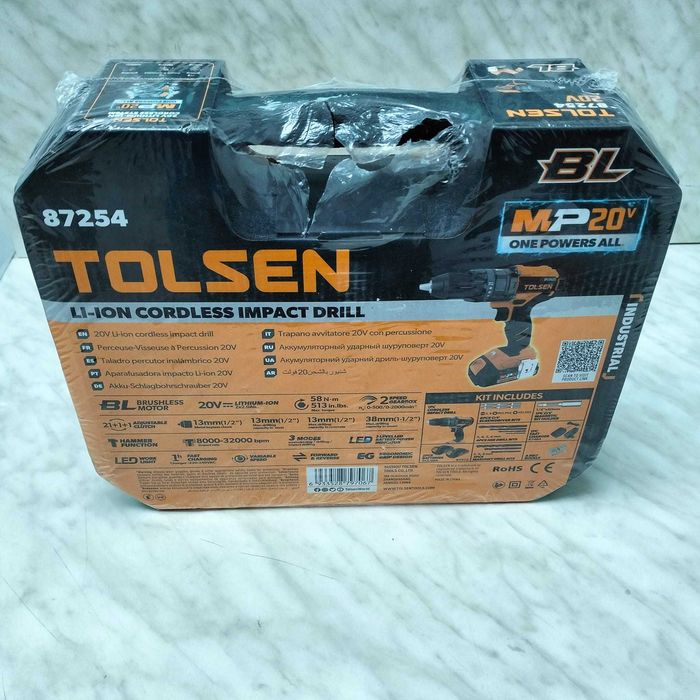 Masina de gaurit cu percutie Tolsen Brushless 13mm SIGILATA 7991