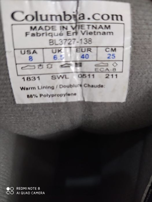 Продам зимнию обувь columbia