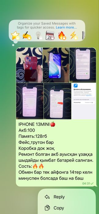 IPhone 13mini 100акб