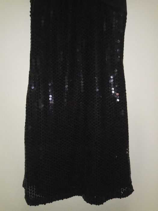 Rochie cu paiete, neagra, mini, cu spatele gol, mar.XS/S.