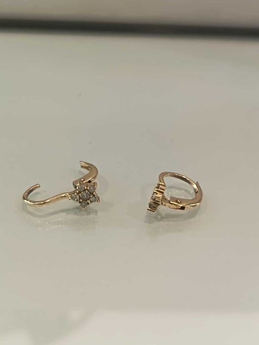 (AG41) Cercei aur 14K b5936 Certificat de garantie