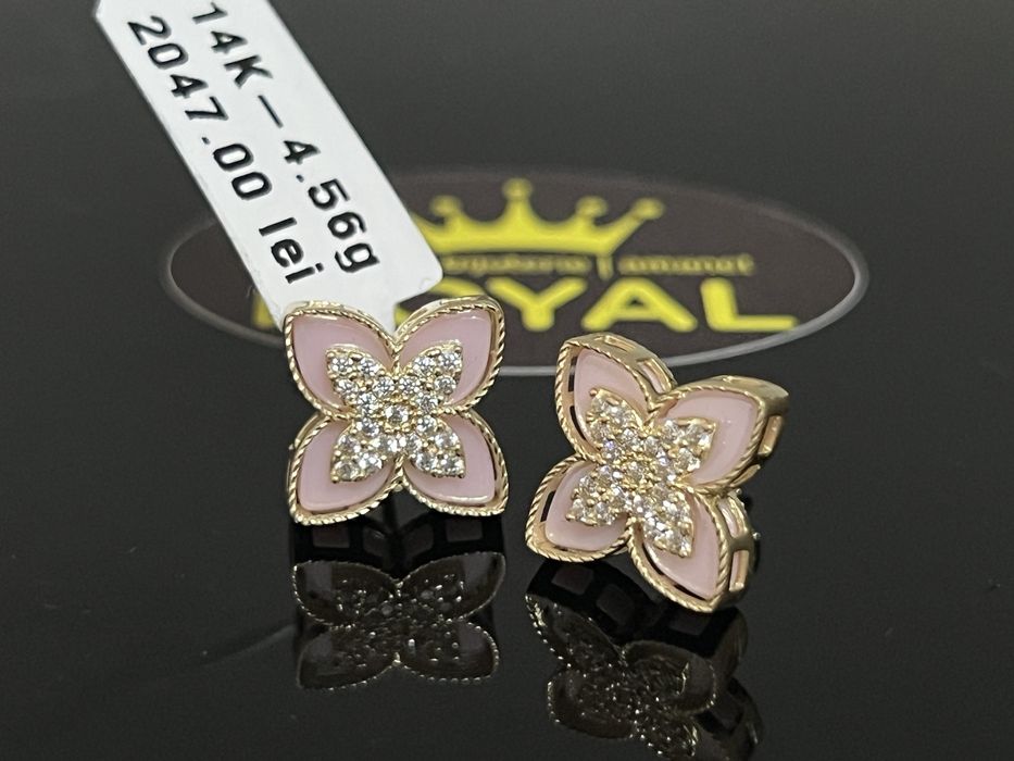 Bijuteria Royal CB : Cercei dama aur 14K 585  4,56 gr