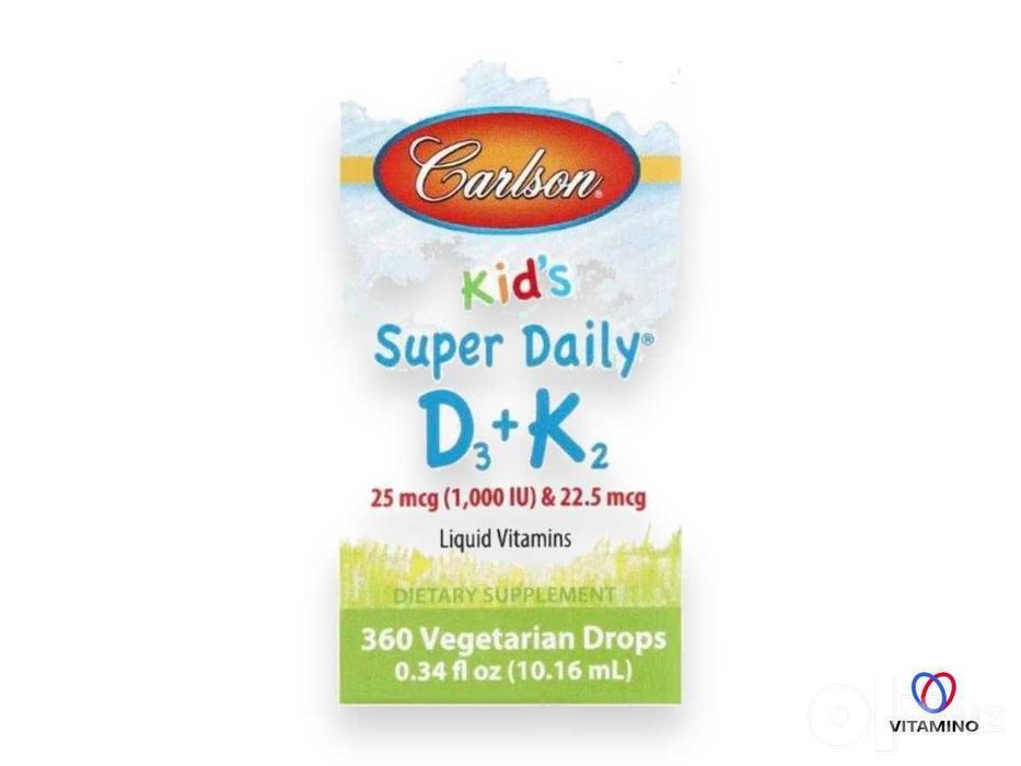 Carlson Kid's Super Daily D3+K2, капли для детей, 10,16 мл