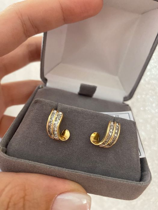 Бриллиантовые серёжки,новые