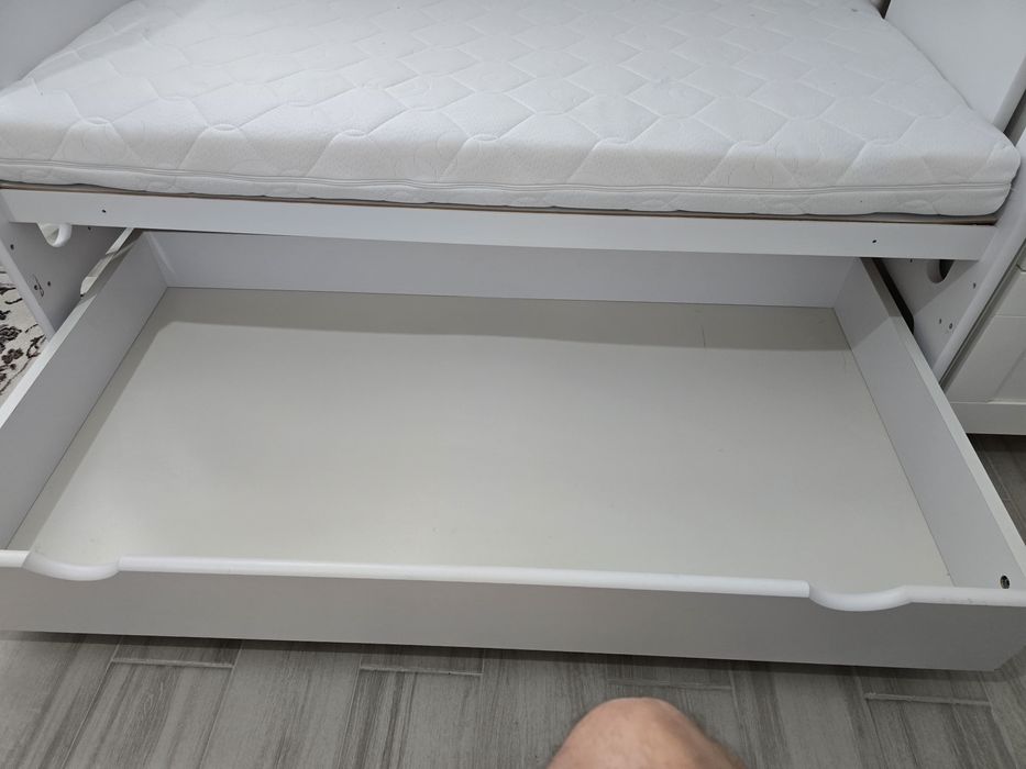 Pat lemn cu saltea pt copii