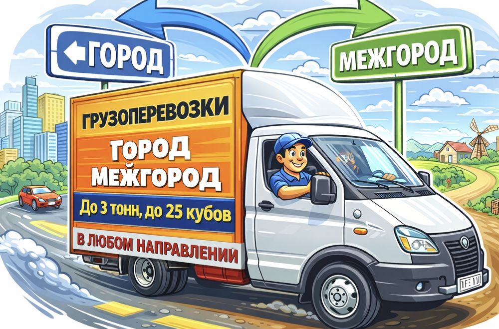 Газель грузоперевозки, город, межгород