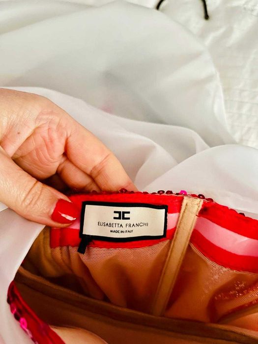 Rochie de bal/ de seara cu aplicații florale Elisabetta Franchi noua