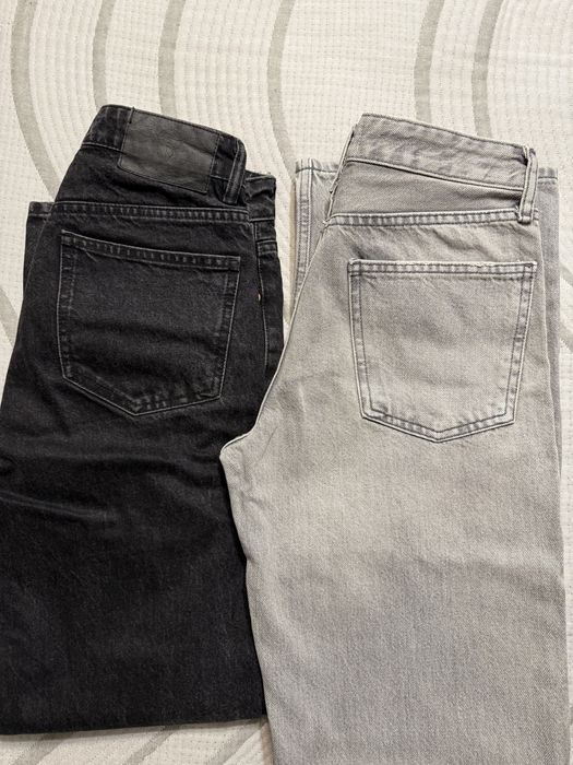 Джинсы Zara серые и черные