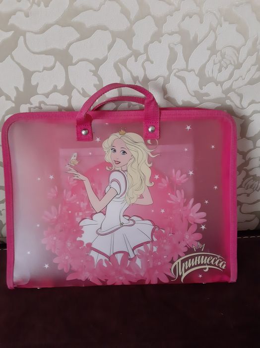 Папка и пенал для девочек с ручками