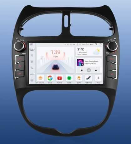 Мултимедия 7" ANDROID 14 за PEUGEOT 206 GPS CARPLAY навигация GPS