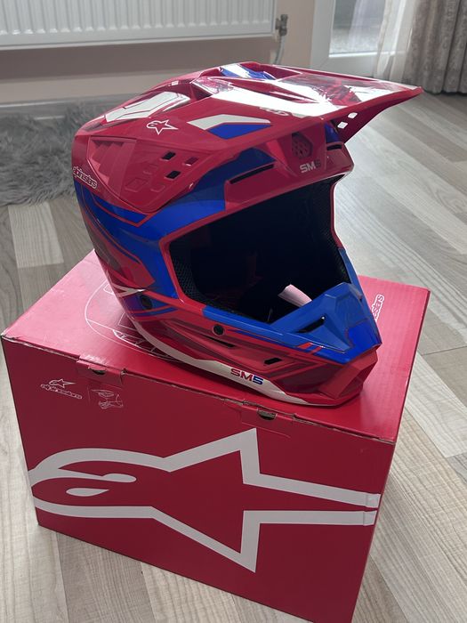 Каска alpinestars SM5 ACT 2 RED/BL