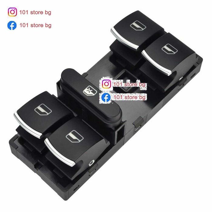 Копчета с хром бутони ел. стъкла VW Golf 5 V 6 VI Passat Touran
