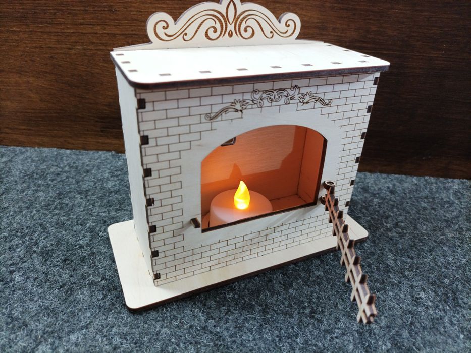 Декоративна камина за изкуствени чаени свещи