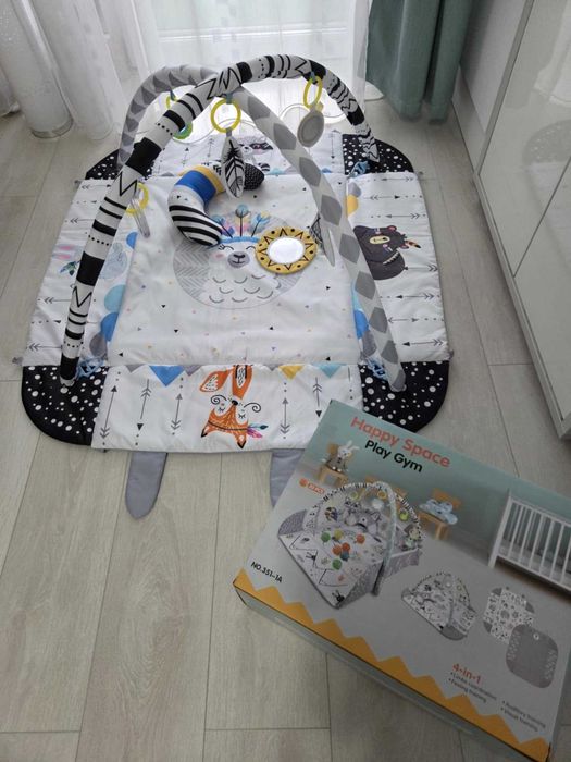 Saltea de Activitati si Spatiu de Joaca 4in1