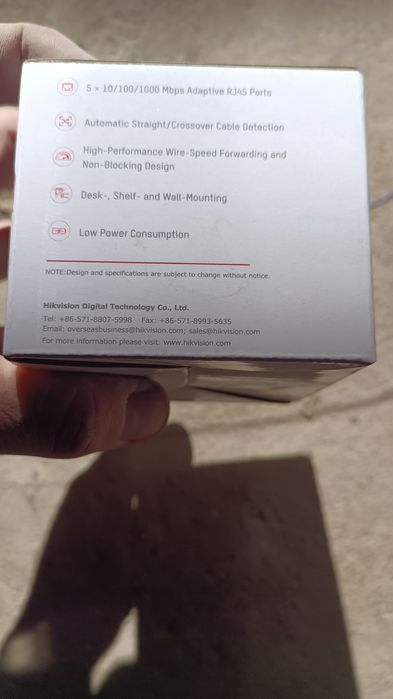 Switch 5-port Gigabit HIKVISION. НОВЫЙ
